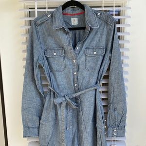 M Tall GAP Denim Shirt Dress